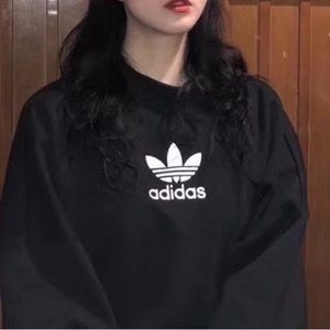 NWT Adidas women sweater shirt black XS